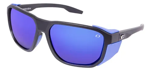Optitech Upsala · Negro mate / Azul espejado